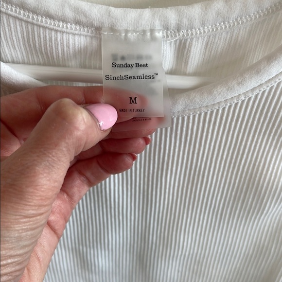 White Ribbed Tank Top - Picture 2 of 4